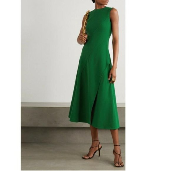 Oscar De La Renta Emerald Mid Length Night Out Dress Size 4 New - Picture 1 of 11
